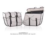 Sacoches Sporfabric S202CO Blanches Trap�ze pour SoleX Mobylette Motob�cane MBK Peugeot