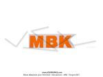 Autocollant - orange - 19x60mm - Officiel MBK