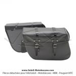 Sacoches Sporfabric S202CO Noires Trapze pour SoleX Mobylette Motobcane MBK Peugeot (la paire)