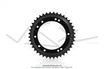 Couronne int.98mm - 40 dents - camb. 12mm - CHARVIN France - pour Peugeot 103 / Roue  btons (Noire)