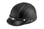 Casque Bol Demi-Jet Simili-cuir Noir style Rtro Vintage pour SoleX / Mobylette Motobcane / Peugeot / Vespa