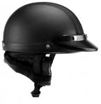 Casque Bol Demi-Jet Simili-cuir Noir style Rtro Vintage pour SoleX / Mobylette Motobcane / Peugeot / Vespa