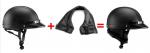 Casque Bol Demi-Jet Simili-cuir Noir style Rtro Vintage pour SoleX / Mobylette Motobcane / Peugeot / Vespa