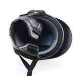 Casque Bol Demi-Jet Simili-cuir Noir / Marron style Rtro Vintage SoleX / Mobylette Motobcane / Peugeot / Vespa