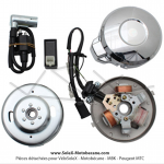 Allumage lectronique 12V + CDI + Bobine d'allumage externe + Capuchon antiparasite pour Peugeot 103 SP / MVL (Gros Cne)
