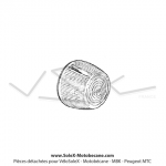 Cabochon de clignotant Orange  M  - Officiel Motobcane - pour Mobylettes Motobcane / Motoconfort / MBK 40 / 50 / 51 / 88 / 89 / 92 / SP92 / SP93 / SP94TT / 99Z (...)