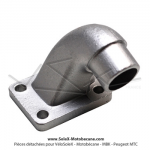 Pipe d'admission coude ext.23~24mm / int.17mm pour carburateurs 17/19 pour Mobylette Motobcane MBK 41 / 51 / 881 (AV10)