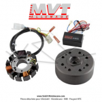 Allumage MVT Millenium EXT103 (Rotor externe) - avec fonction clairage 6V - pour Peugeot 103 MVL / SPX / RCX (en remplacement de l'allumage lectronique d'origine - pour vilebrequin  Petit cne)