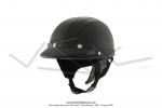 Casque Bol Demi-Jet Simili-cuir Noir style Rtro Vintage pour SoleX / Mobylette Motobcane / Peugeot / Vespa