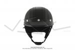 Casque Bol Demi-Jet Simili-cuir Noir style Rtro Vintage pour SoleX / Mobylette Motobcane / Peugeot / Vespa