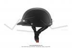 Casque Bol Demi-Jet Simili-cuir Noir style Rtro Vintage pour SoleX / Mobylette Motobcane / Peugeot / Vespa