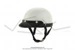 Casque Bol Demi-Jet Simili-cuir Blanc style Rtro Vintage pour SoleX / Mobylette Motobcane / Peugeot / Vespa  (2nd Choix)