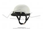 Casque Bol Demi-Jet Simili-cuir Blanc style Rtro Vintage SoleX / Mobylette Motobcane / Peugeot / Vespa  (2nd Choix)