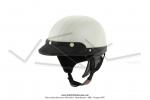Casque Bol Demi-Jet Simili-cuir Blanc style Rtro Vintage pour SoleX / Mobylette Motobcane / Peugeot / Vespa  (2nd Choix)