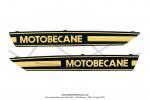 Monogrammes de rservoir  Motobcane  noirs / dors avec traits latraux pour Mobylette Motobcane (la paire) 51S / VS / VL / VLC (07/1980)