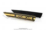 Monogrammes de rservoir  Motobcane  noirs / dors avec traits latraux pour Mobylette Motobcane (la paire) 51S / VS / VL / VLC (07/1980)