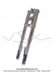 Fourche inverse - Chrome - 30mm - Comptition pour Peugeot 103 / Mobylette Motobcane / MBK 51