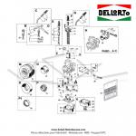 Carburateur Dell'Orto PHBG 15 BD - Comptition - (Montage Souple / Starter  cble) - 2 temps (02616)