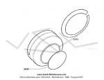 Autocollants chroms de capot volant-magntique - Officiels Motobcane - pour Mobylettes Motobcane / Motoconfort / MBK AV7 / AV10  rupteur