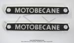 Monogrammes de rservoir  Motobcane  version longue noire - Officiels Motobcane pour Mobylettes Motobcane (la paire)