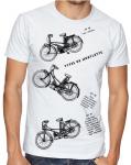 T-shirt Blanc - 3 Mobylettes Motobcane - Taille M