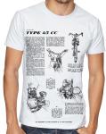 T-shirt blanc  Type 45cc - 4 vues  - Taille S