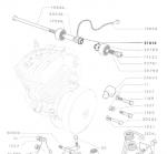 Entretoise paule d'articulation suprieure moteur (Entretoise de culasse) - 8,2 x 12 x 17 x 11,5 - pour Mobylette Motobcane Motoconfort MBK (AV7 / AV10)