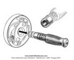 Aimant extracteur  Magntic  type 344 pour rondelles d'embrayage et variateur de Mobylette Motobcane / MBK