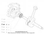 Rondelle de calage de vilebrequin 18,9x24x0,1mm pour Mobylette Motobcane / Motoconfort / MBK (Origine)
