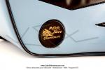 Sacoches  Chamrousse  C01 Bleues  1345  (finitions noires) inclines - Fixation par sangles cuir - Spciales pour Mobylette Motobcane / Motoconfort / MBK 88 / 85 / 881 (la paire)