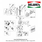 Carburateur Dell'Orto PHBG 18 AS (Montage rigide / Starter direct) - 2 temps (02505)