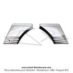 Portires de boite  outils (Coffre) Chromes (Chrome vritable) - droite et gauche pour Peugeot 103 Vogue / SPX (la paire)