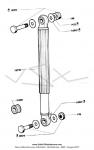 Vis de fixation infrieure d'amortisseur pour Mobylette Motobcane / Motoconfort / MBK AV88