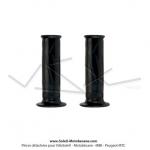 Poignes de guidon (Revtement) noires - Caoutchouc - Domino - Lg. 120mm (la paire)