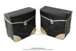 Sacoches  Prosac  P01 Noires - Finitions  liserets dors - Coins Dors - Fixation  crochets - Spciales pour VloSoleX (la paire)