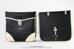 Sacoches  Prosac  P01 Noires - Finitions  liserets dors - Coins Dors - Fixation  crochets - Spciales pour VloSoleX (la paire)