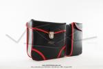 Sacoches  Prosac  P01 Noires - Finitions  liserets rouges - Coins Noirs - Fixation  crochets - Spciales pour VloSoleX (la paire)