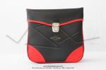 Sacoches P01 Noires - Finitions  liserets rouges - Coins Rouges - Fixation  crochets -   Prosac  - Spciales VloSoleX (la paire)