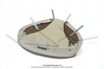 Dessus de selle  J.Reydel  - Modle troit (24x24) - Bicolore Cappuccino / Crme - Mobylette