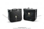 Sacoches P01 Noires - Finitions  liserets noirs - Coins Noirs - Fixation  crochets -   Prosac  - Spciales VloSoleX (la paire)