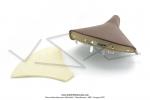 Dessus de selle  J.Reydel  - Modle troit - Marron Clair / Cappuccino - Mobylette