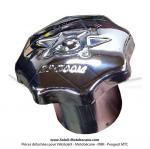 Bouchon de rservoir chrom  cannel  Officiel Motobcane pour Mobylettes Motobcane / Motoconfort Spciale 99Z / L99E / L75N / D52 / SP50 / SP94TT / D55 (...)