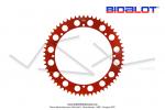 Couronne Bidalot - Aluminium 7075 Zicral - 60 dents - 415 - 8 trous - 176mm - Anodise Rouge