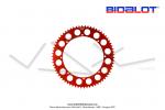 Couronne Bidalot - Aluminium 7075 Zicral - 66 dents - 415 - 8 trous - 176mm - Anodise Rouge