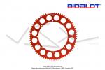 Couronne Bidalot - Aluminium 7075 Zicral - 70 dents - 415 - 8 trous - 176mm - Anodise Rouge