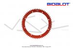 Couronne Bidalot - Aluminium 7075 Zicral - 56 dents - 415 - 8 trous - 176mm - Anodise Rouge