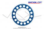 Couronne Bidalot - Aluminium 7075 Zicral - 68 dents - 415 - 8 trous - 176mm - Anodise Bleue