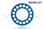 Couronne Bidalot - Aluminium 7075 Zicral - 80 dents - 415 - 8 trous - 176mm - Anodise Bleue