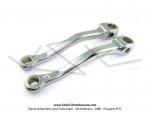 Manivelles de pdalier chromes - droite et gauche - Lg.150mm - pour Mobylette Motobcane / MBK 51 / Peugeot 103 (la paire)
