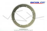 Couronne Bidalot - Aluminium 7075 Zicral - 58 dents - 415 - 8 trous - 176mm - Anodise Grise